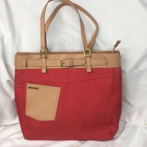 Oman new pocket belted hand bag sz 16x13x4